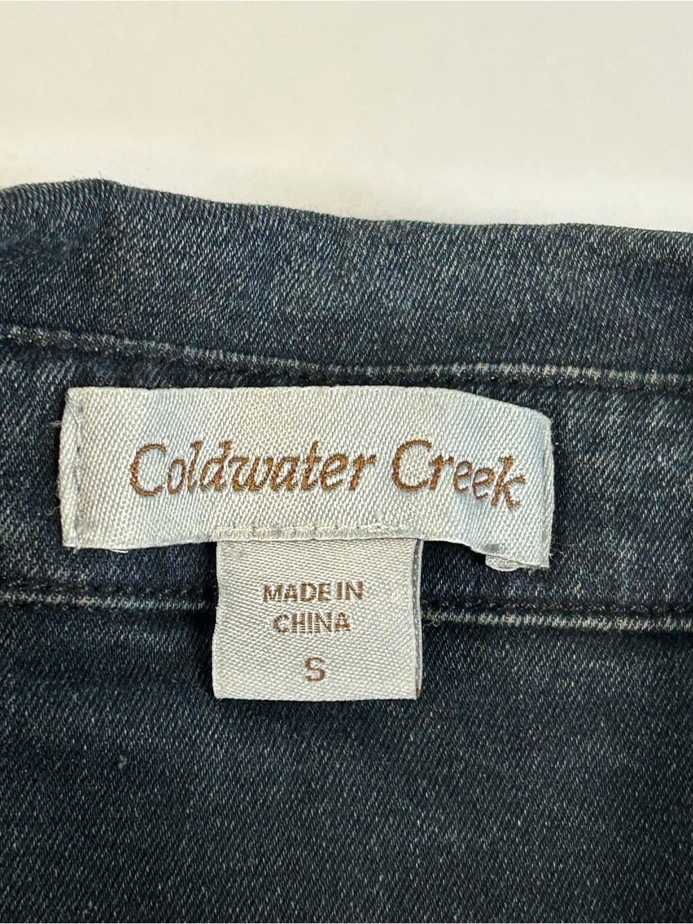 Coldwater Creek Dark Blue Washed Denim Shirt Shacket - Picture 2 of 8